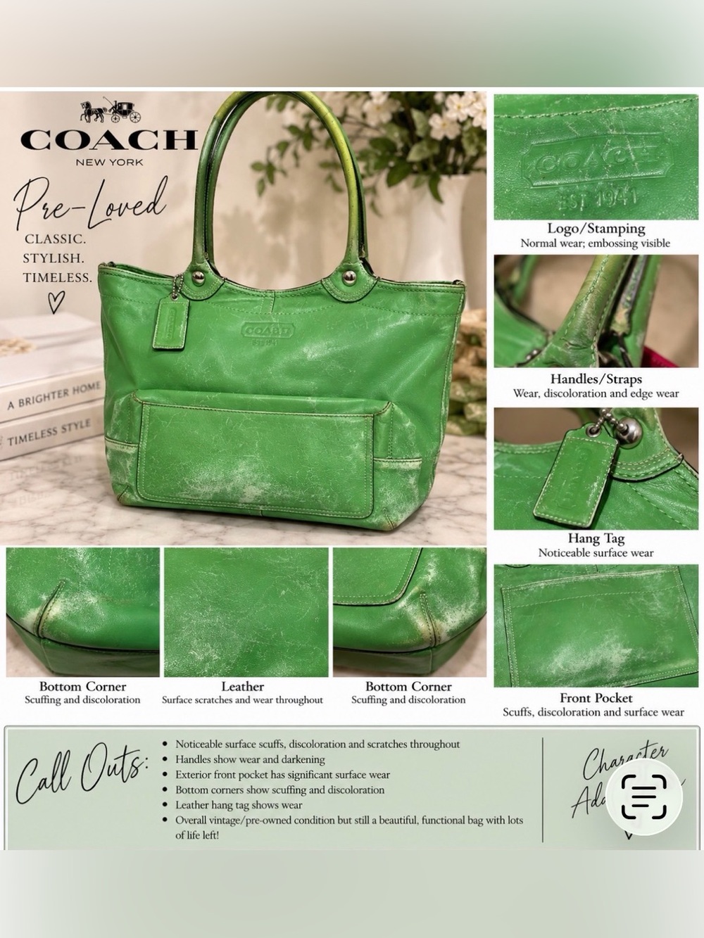💚 AUTHENTIC VINTAGE COACH PROJECT PIECE 💚